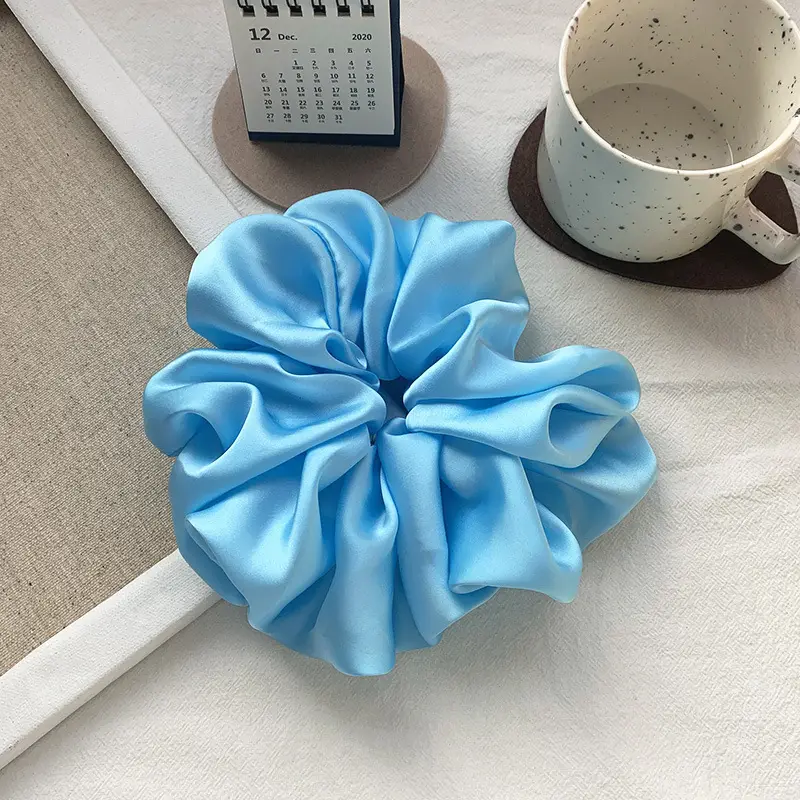 Oversized Satin Hair Bowl Teal Cross Border - Image 4