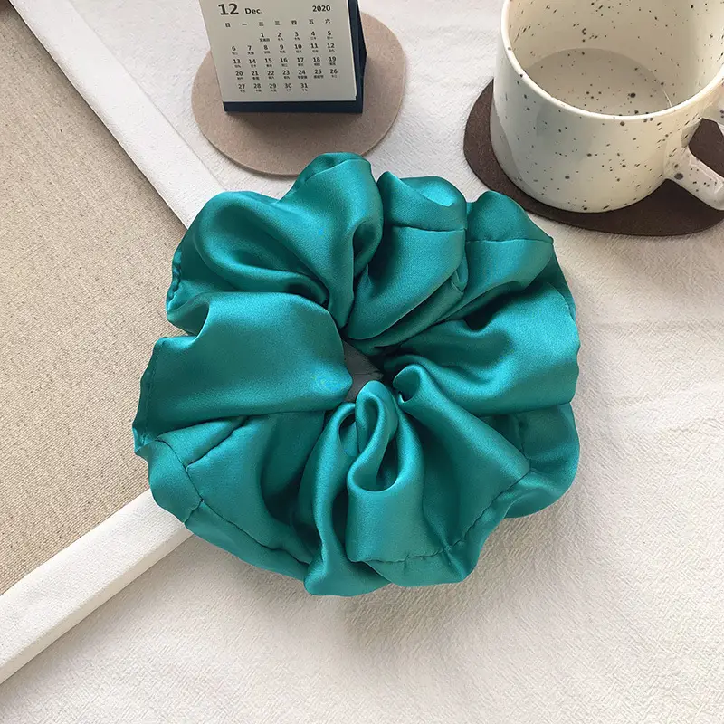 Oversized Satin Hair Bowl Teal Cross Border - Image 6