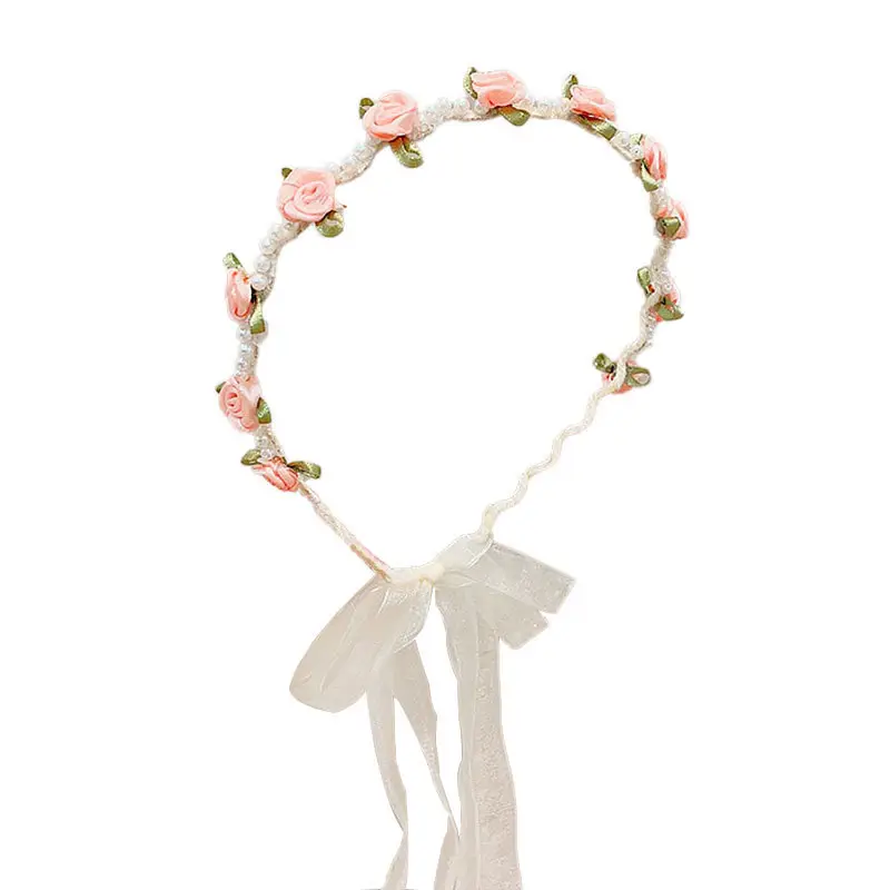 Princess Hairband with Pearl & Rose Design