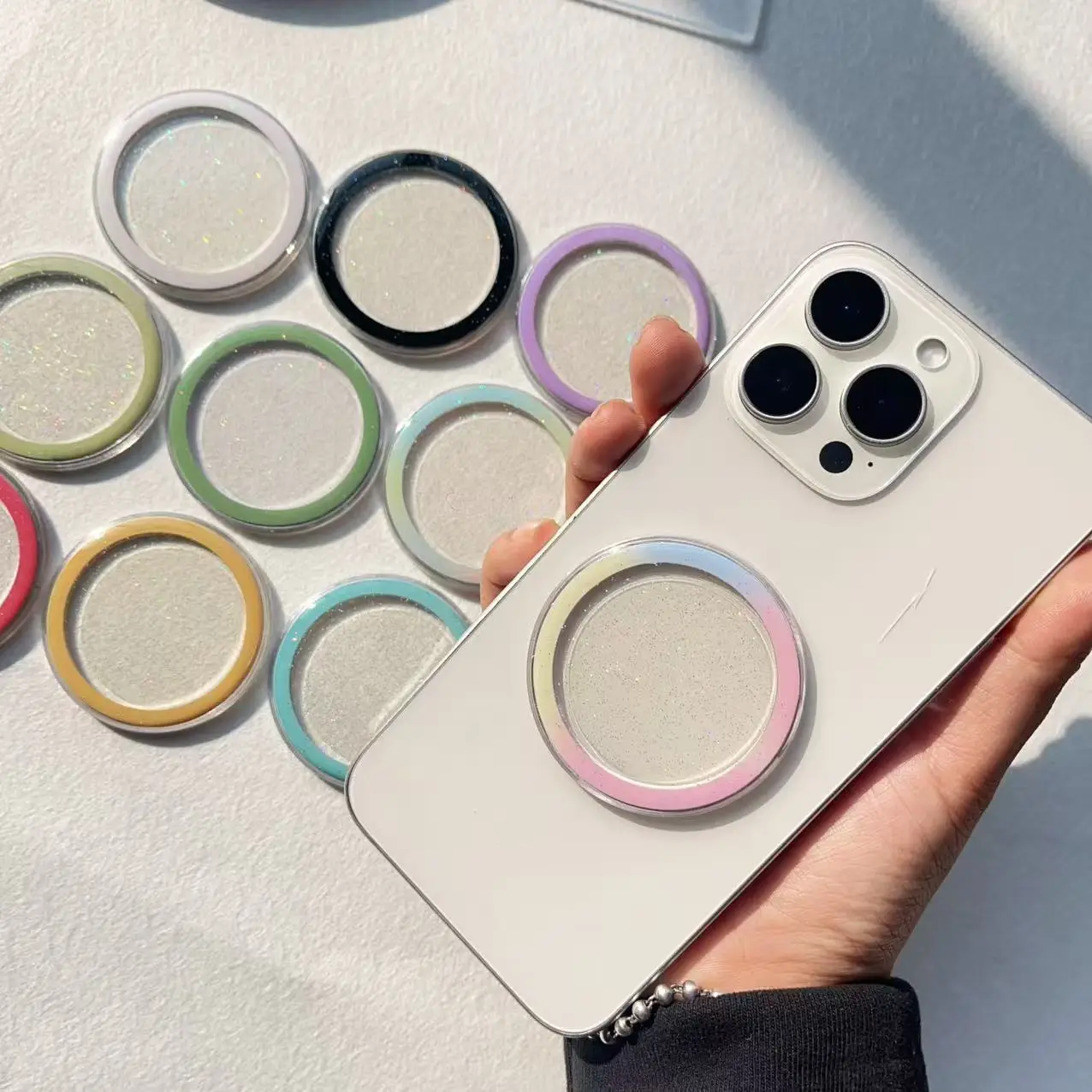 Magnetic Phone Holder with Pink Ring for Magsafe Wireless — feature 4