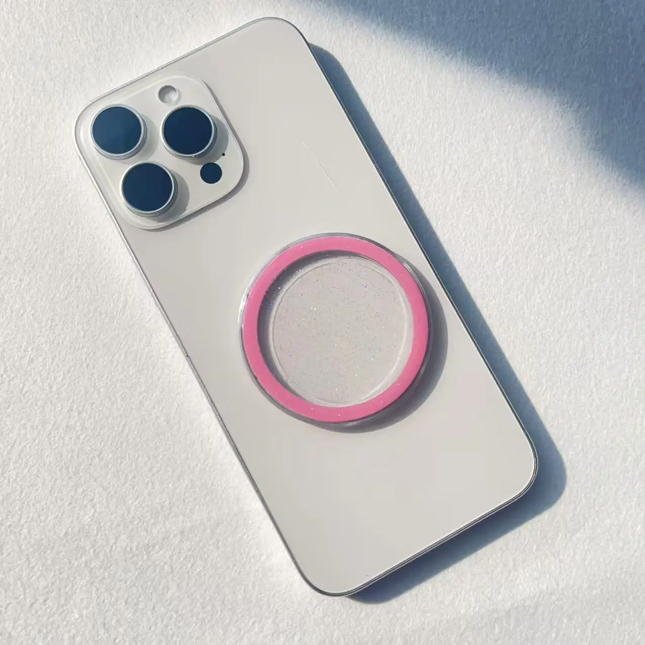 Magnetic Phone Holder with Pink Ring for Magsafe Wireless - Image 5