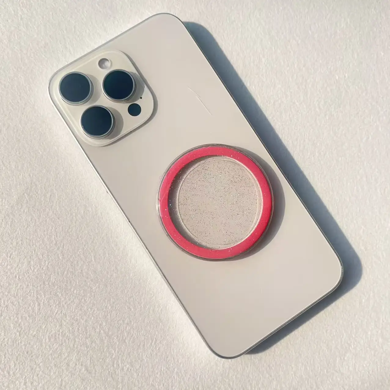 Magnetic Phone Holder with Pink Ring for Magsafe Wireless - Image 9