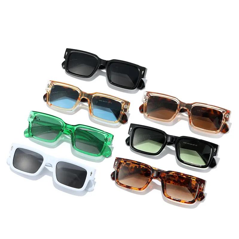 Green Square Sunglasses for Men Women UV400 - Image 11