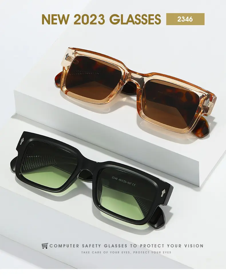 Green Square Sunglasses for Men Women UV400 β feature 1