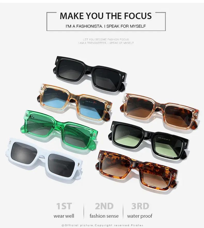 Green Square Sunglasses for Men Women UV400 β feature 3