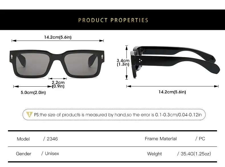 Green Square Sunglasses for Men Women UV400 β feature 5