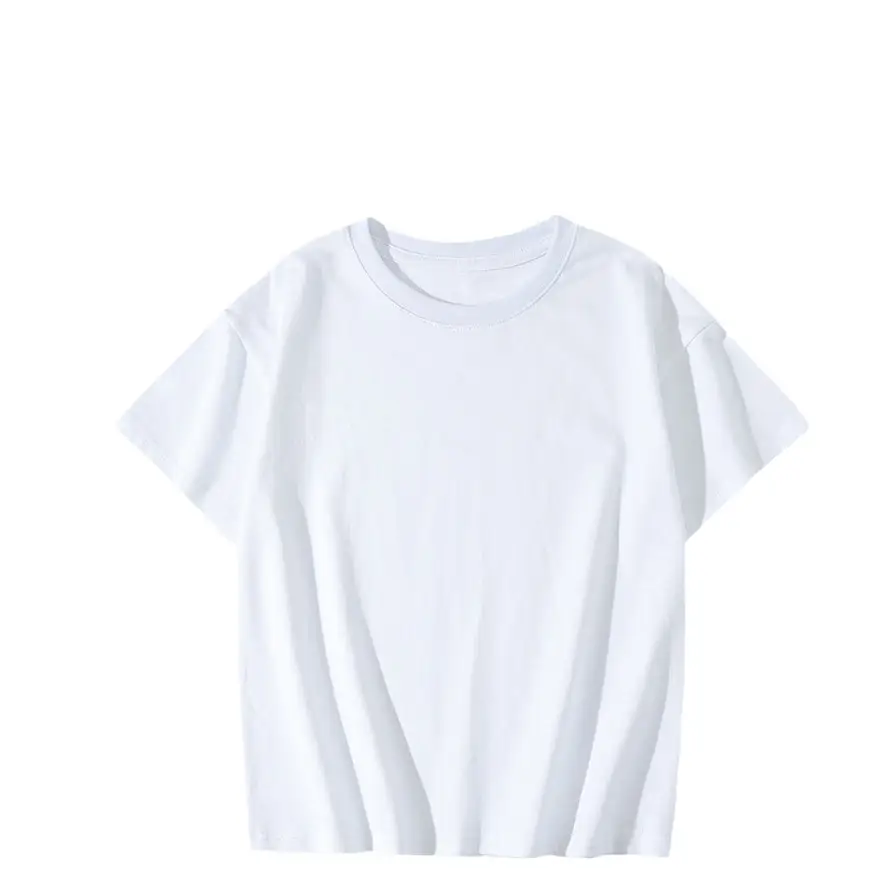 White Loose Cotton T-Shirt for Boys Girls Summer - Image 7