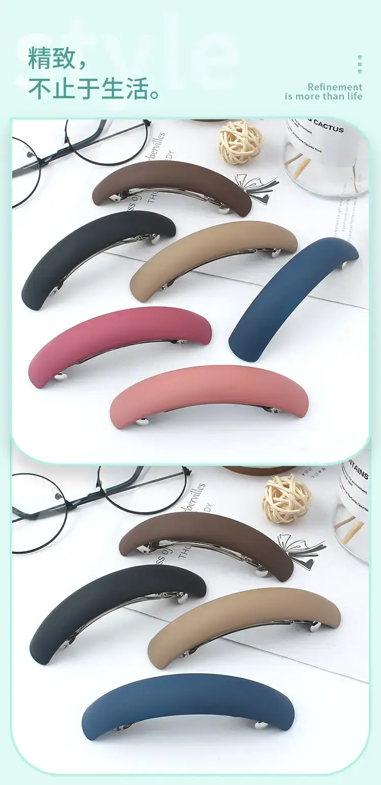 Green & Pink Hair Clips for Women - 100x20x30mm — feature 1