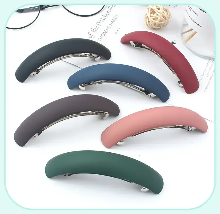 Green & Pink Hair Clips for Women - 100x20x30mm — feature 2