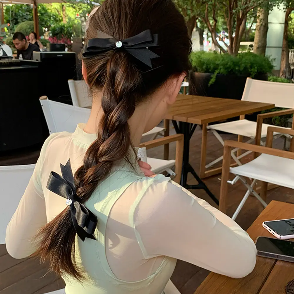 Korean Style Sweet Bow Hairpin Women's Clip Back Head Accessory - Image 4