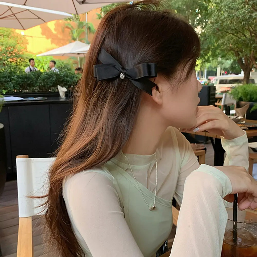 Korean Style Sweet Bow Hairpin Women's Clip Back Head Accessory — feature 7