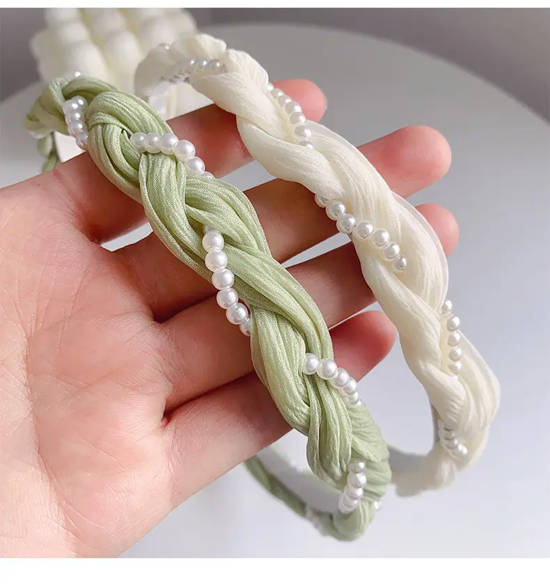 Mori Pastoral Green Pearl Hair Band Halo — feature 6