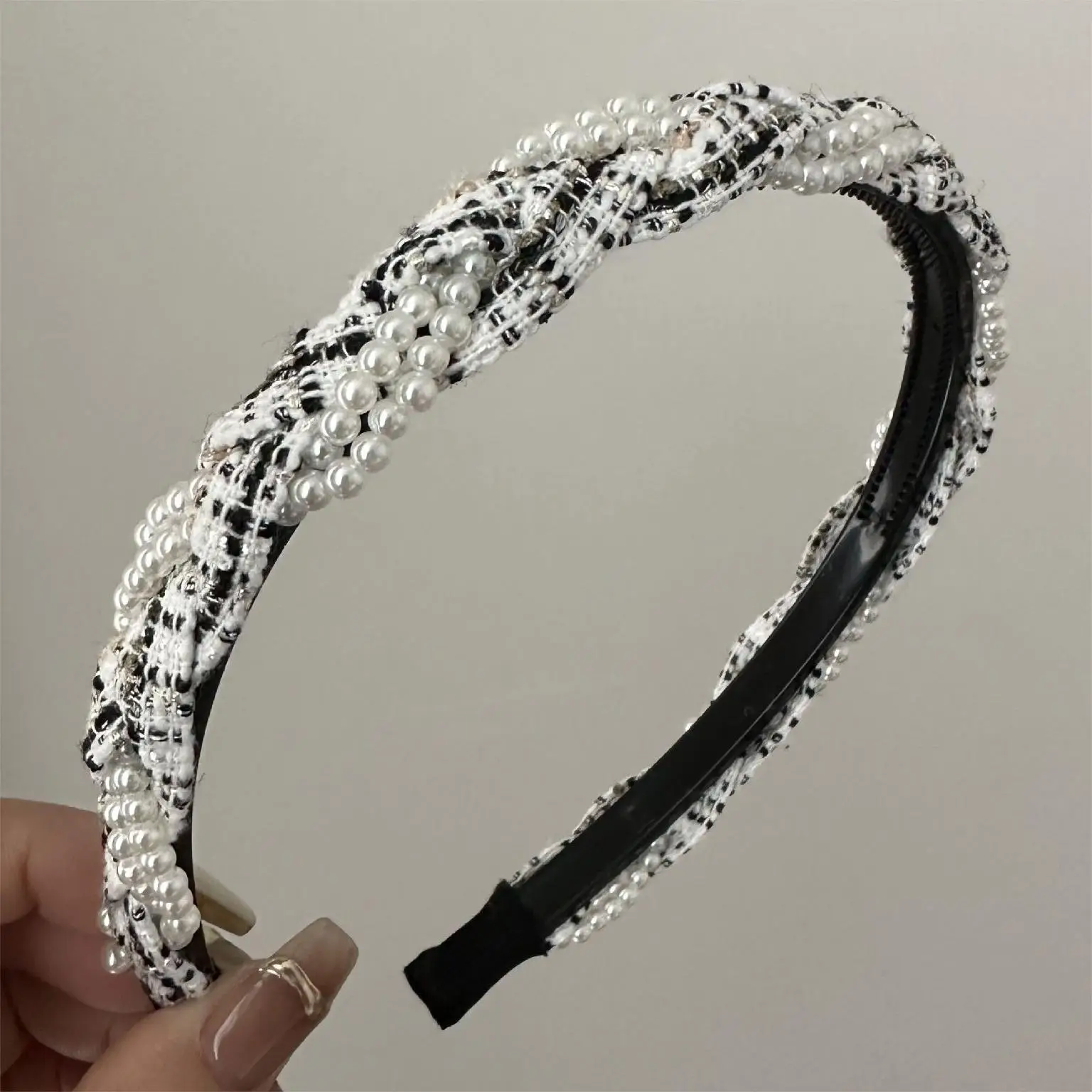 Mori Pastoral Green Pearl Hair Band Halo - Image 3