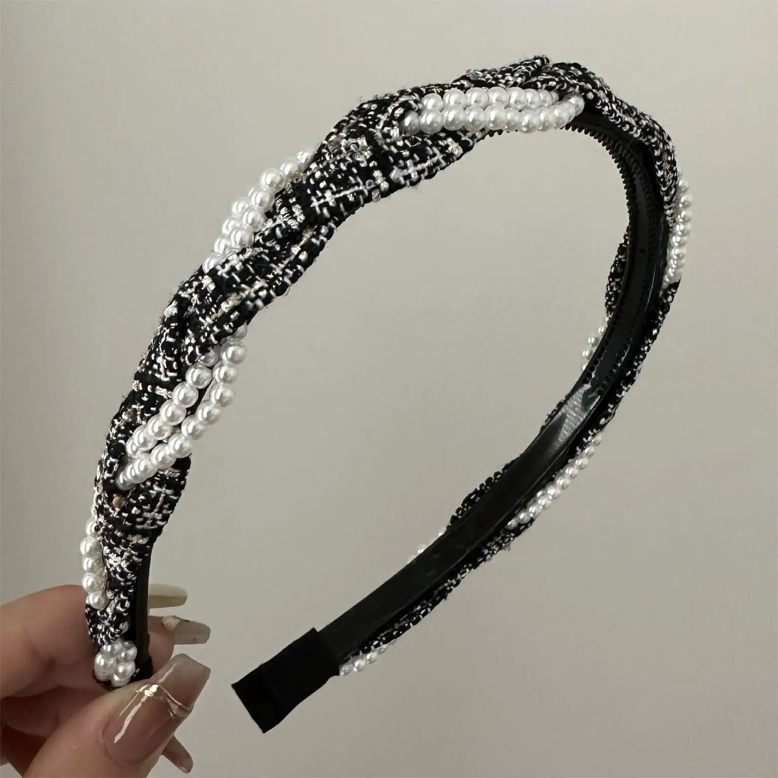Mori Pastoral Green Pearl Hair Band Halo - Image 4