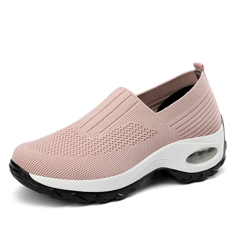 Women's Shoes Summer Soft Sole Breathable Walking Mom Shoes Middle-Aged Mesh Casual Sports Shoes Lazy Slip-On Shoes for Women - Image 2