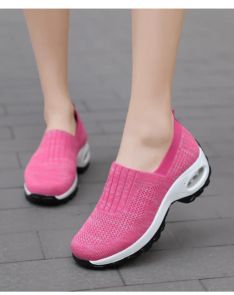 Women's Shoes Summer Soft Sole Breathable Walking Mom Shoes Middle-Aged Mesh Casual Sports Shoes Lazy Slip-On Shoes for Women — feature 18