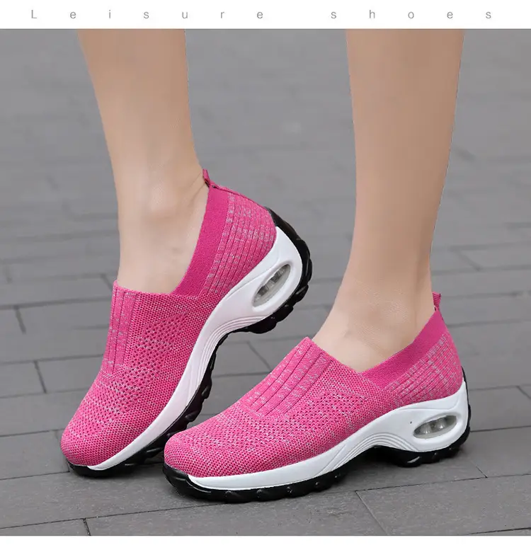 Women's Shoes Summer Soft Sole Breathable Walking Mom Shoes Middle-Aged Mesh Casual Sports Shoes Lazy Slip-On Shoes for Women — feature 19