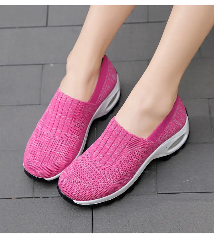 Women's Shoes Summer Soft Sole Breathable Walking Mom Shoes Middle-Aged Mesh Casual Sports Shoes Lazy Slip-On Shoes for Women — feature 20