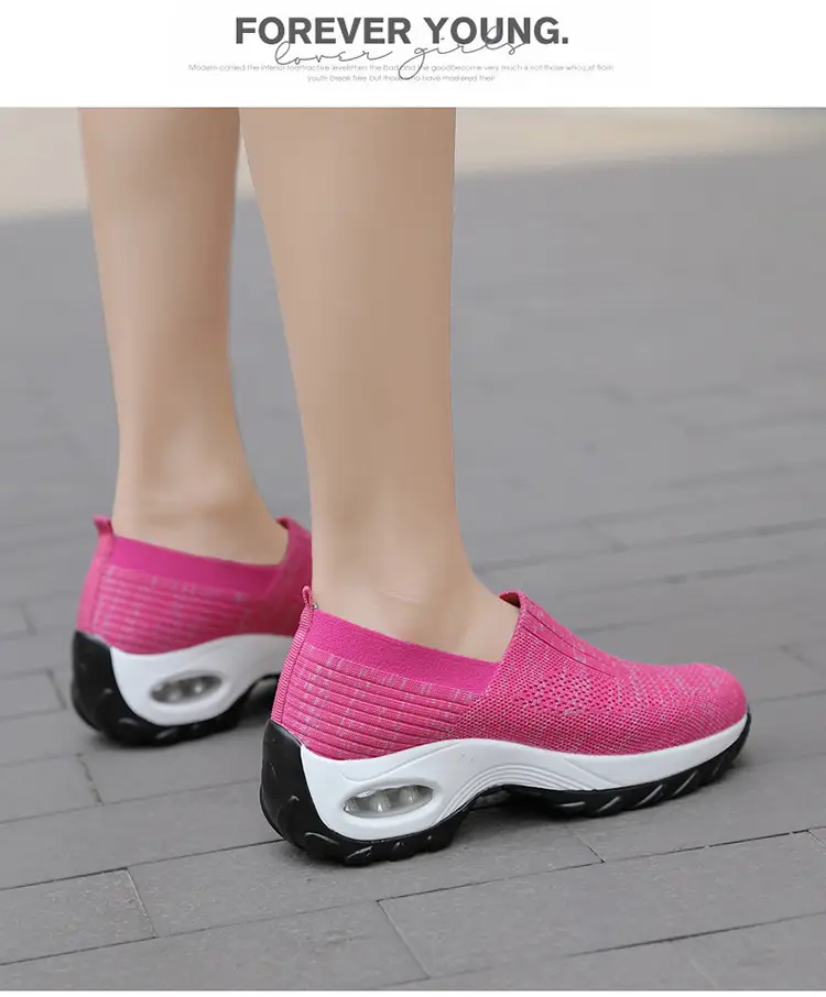 Women's Shoes Summer Soft Sole Breathable Walking Mom Shoes Middle-Aged Mesh Casual Sports Shoes Lazy Slip-On Shoes for Women — feature 21
