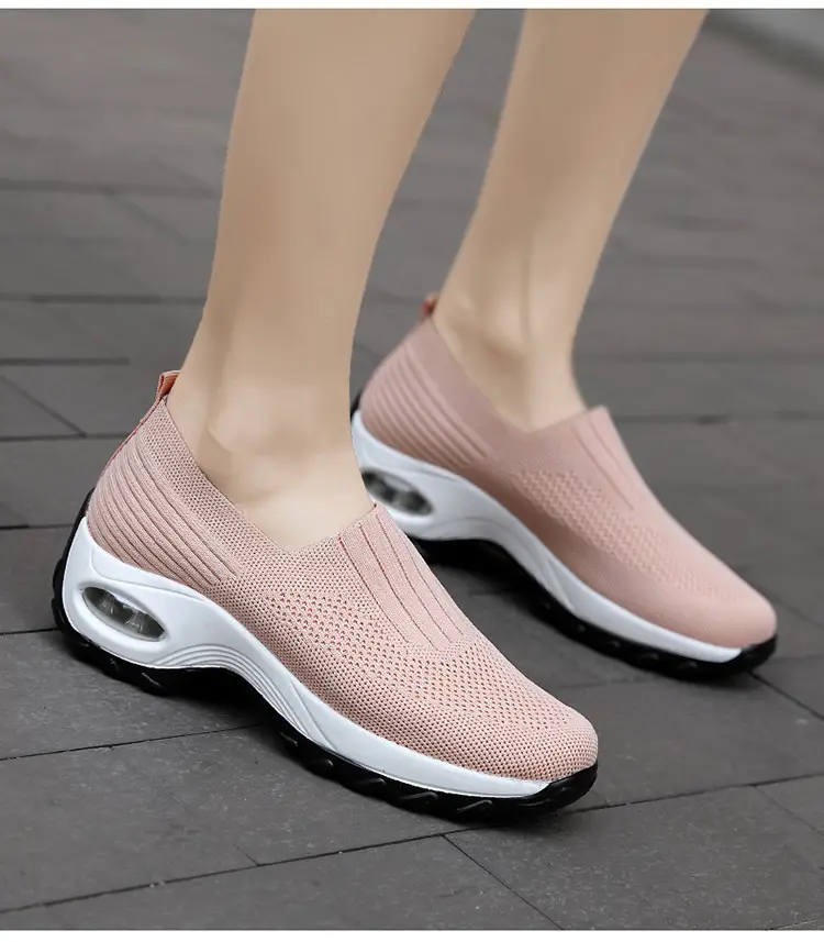 Women's Shoes Summer Soft Sole Breathable Walking Mom Shoes Middle-Aged Mesh Casual Sports Shoes Lazy Slip-On Shoes for Women — feature 23