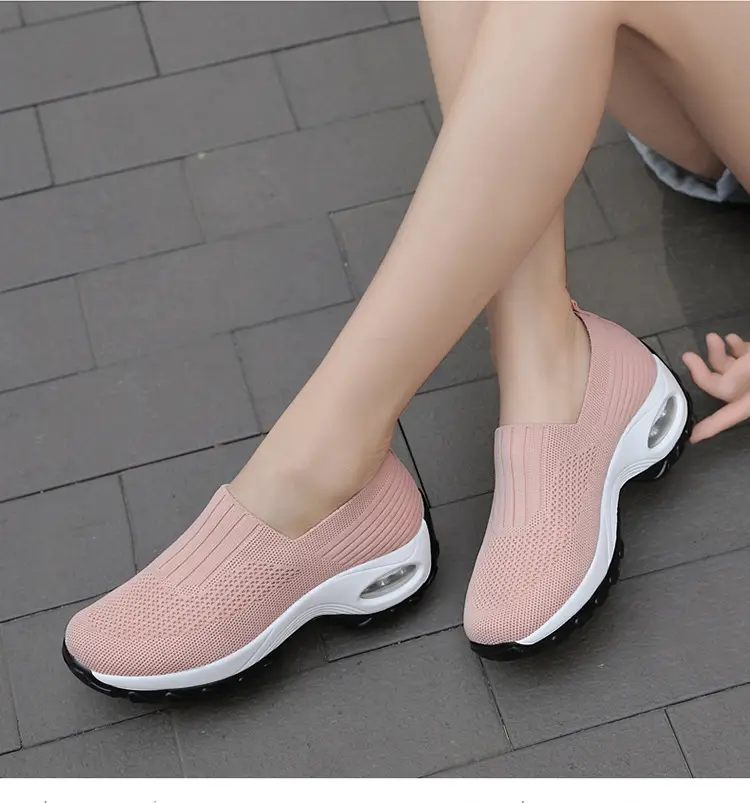 Women's Shoes Summer Soft Sole Breathable Walking Mom Shoes Middle-Aged Mesh Casual Sports Shoes Lazy Slip-On Shoes for Women — feature 25