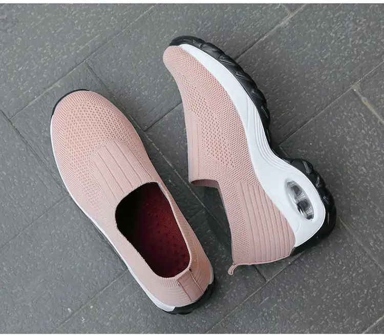 Women's Shoes Summer Soft Sole Breathable Walking Mom Shoes Middle-Aged Mesh Casual Sports Shoes Lazy Slip-On Shoes for Women — feature 29