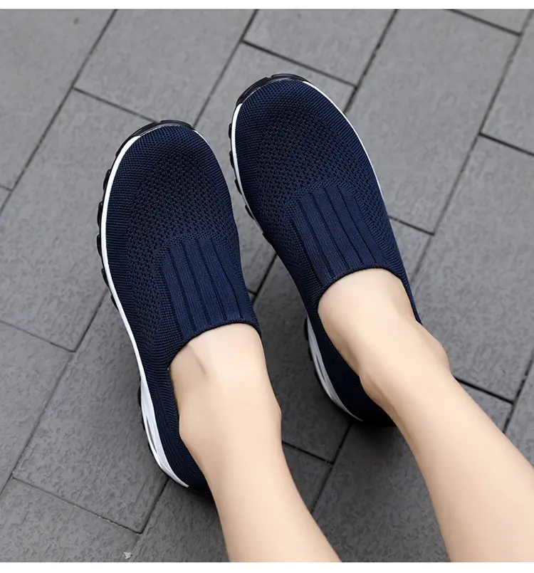 Women's Shoes Summer Soft Sole Breathable Walking Mom Shoes Middle-Aged Mesh Casual Sports Shoes Lazy Slip-On Shoes for Women — feature 32