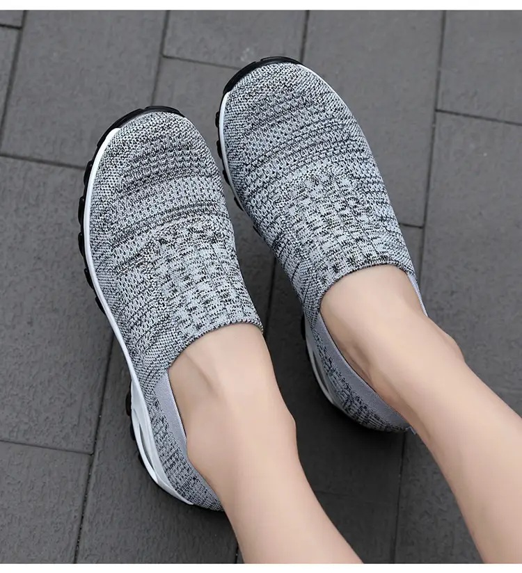 Women's Shoes Summer Soft Sole Breathable Walking Mom Shoes Middle-Aged Mesh Casual Sports Shoes Lazy Slip-On Shoes for Women — feature 41