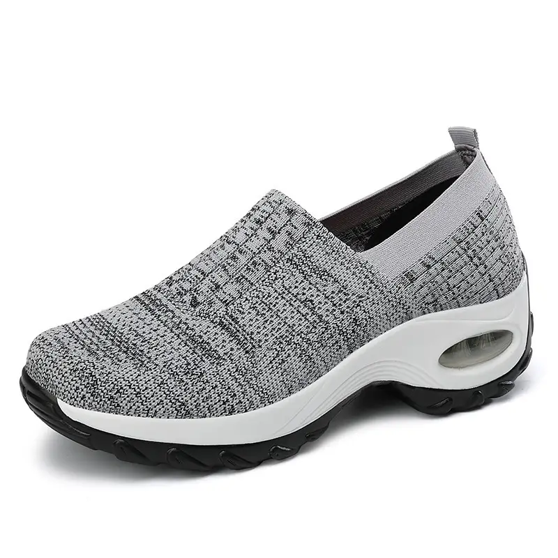 Women's Shoes Summer Soft Sole Breathable Walking Mom Shoes Middle-Aged Mesh Casual Sports Shoes Lazy Slip-On Shoes for Women - Image 3