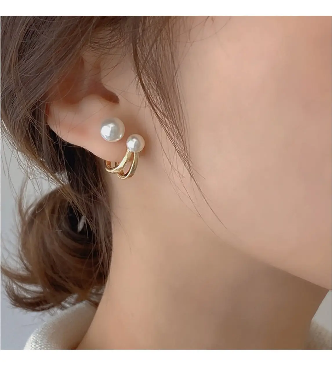 Two-Wearing Pearl Earrings for Niche Women — feature 1