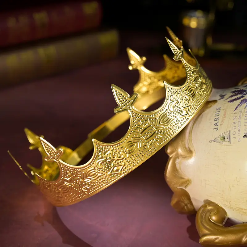 European King Crown Headdress for Men Royal Performance Wear - Image 4
