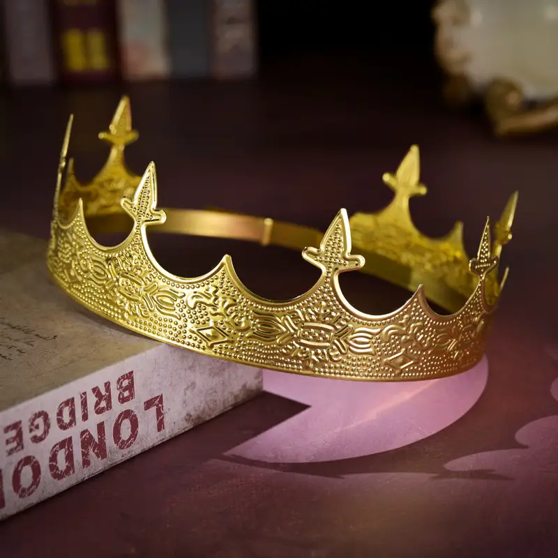 European King Crown Headdress for Men Royal Performance Wear - Image 5