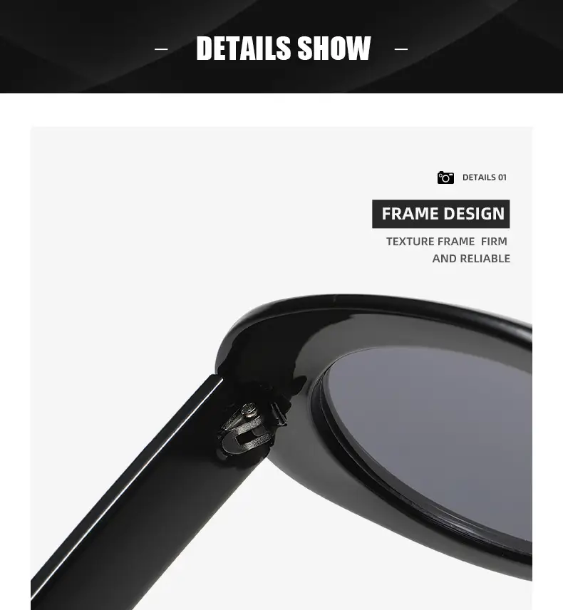 Cool Brown Black Oval Sunglasses UV Protective — feature 21