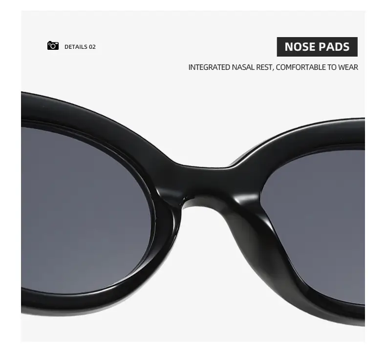 Cool Brown Black Oval Sunglasses UV Protective — feature 22