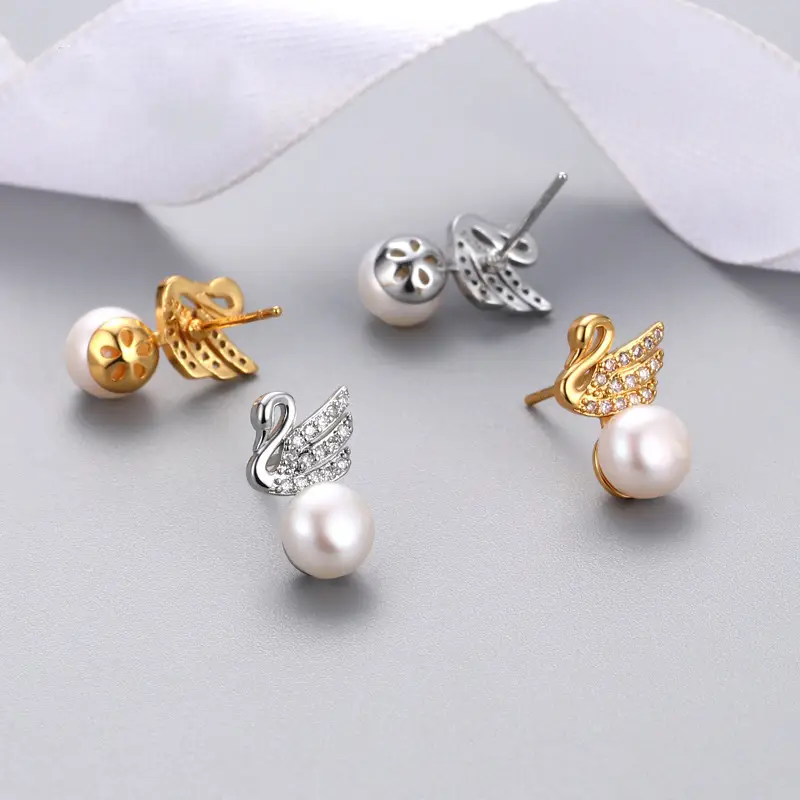 Water Drop Zircon Pearl Earrings for Women — feature 8