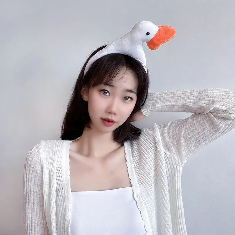 Cute Yellow Duck Headband with Red Beak - Image 8