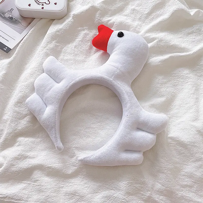 Cute Yellow Duck Headband with Red Beak - Image 3