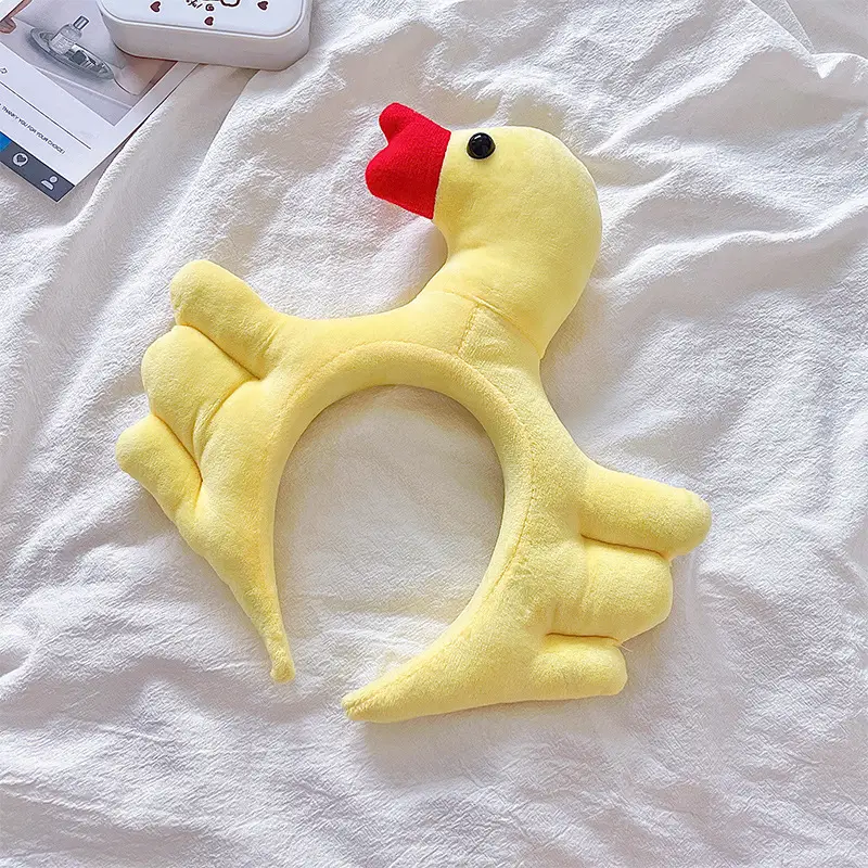 Cute Yellow Duck Headband with Red Beak - Image 4