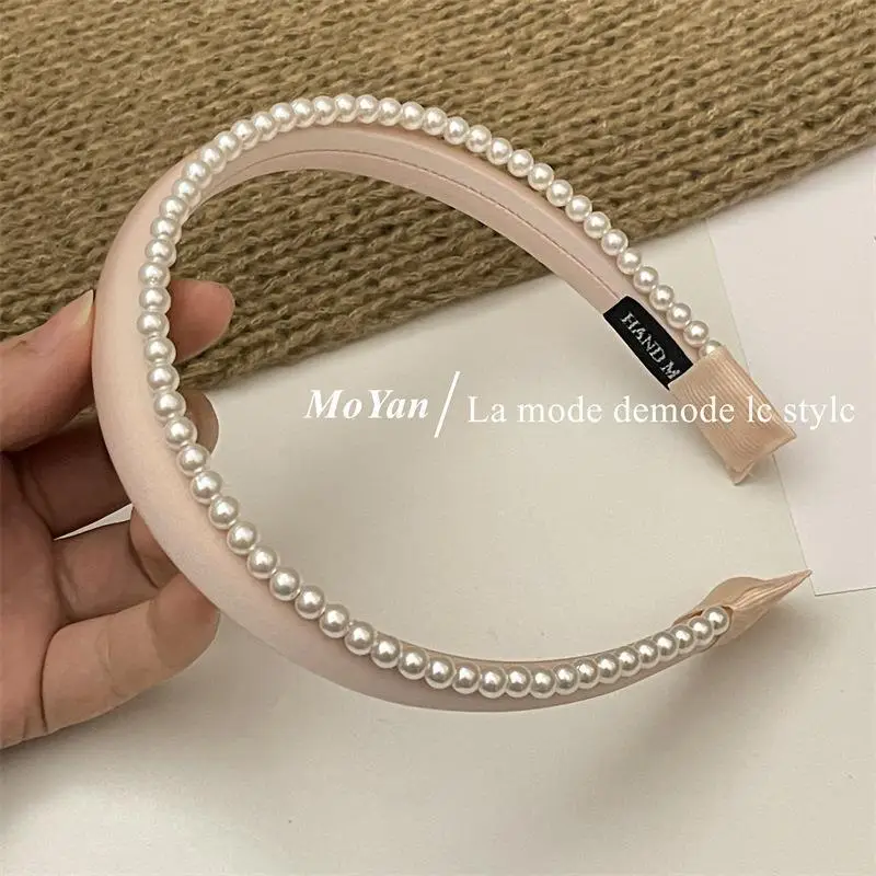 Satin Pearl Double Layer Headband for Women — feature 8