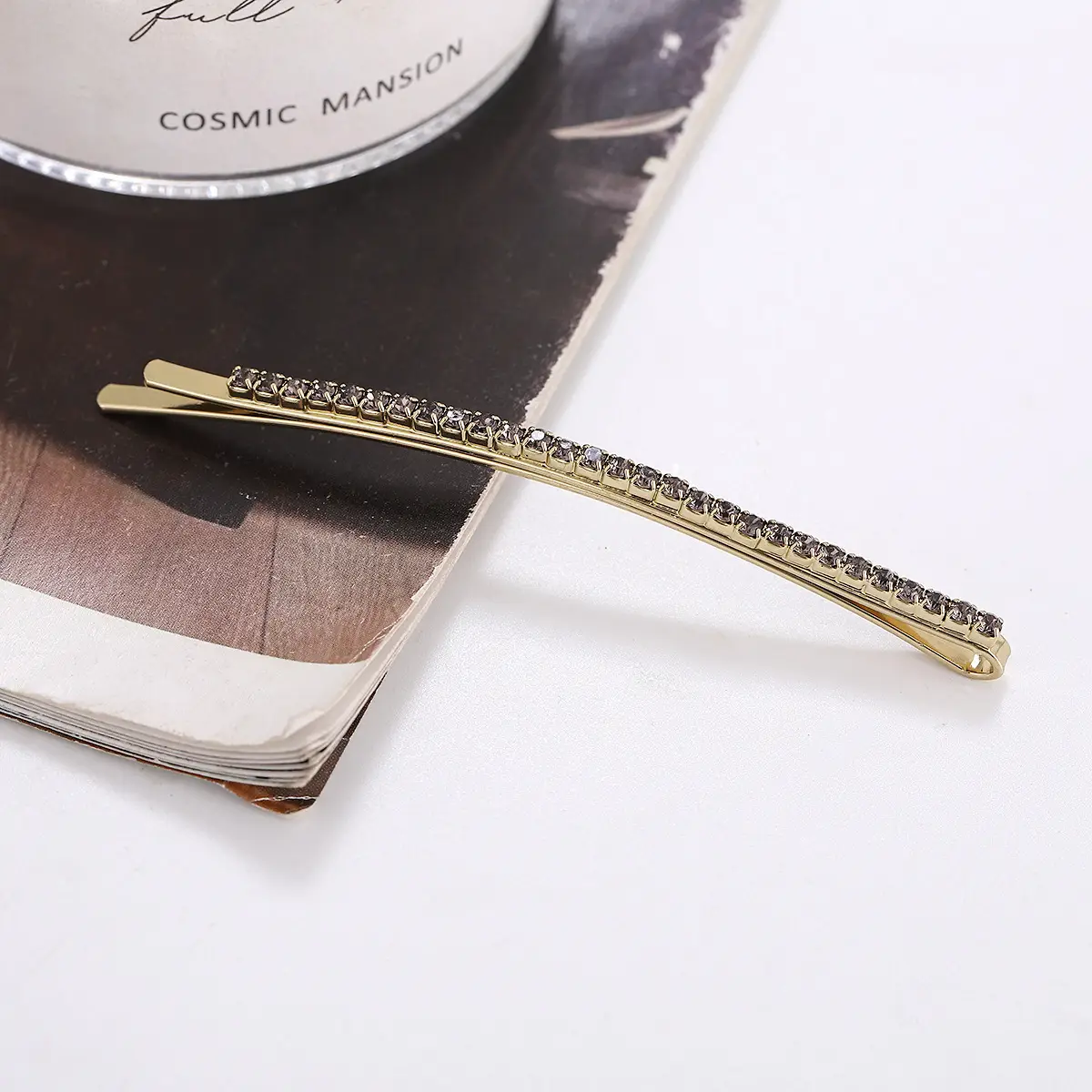 Jennie Jin Hairpin with Rhinestone Side Clip South Korea Style - Image 3