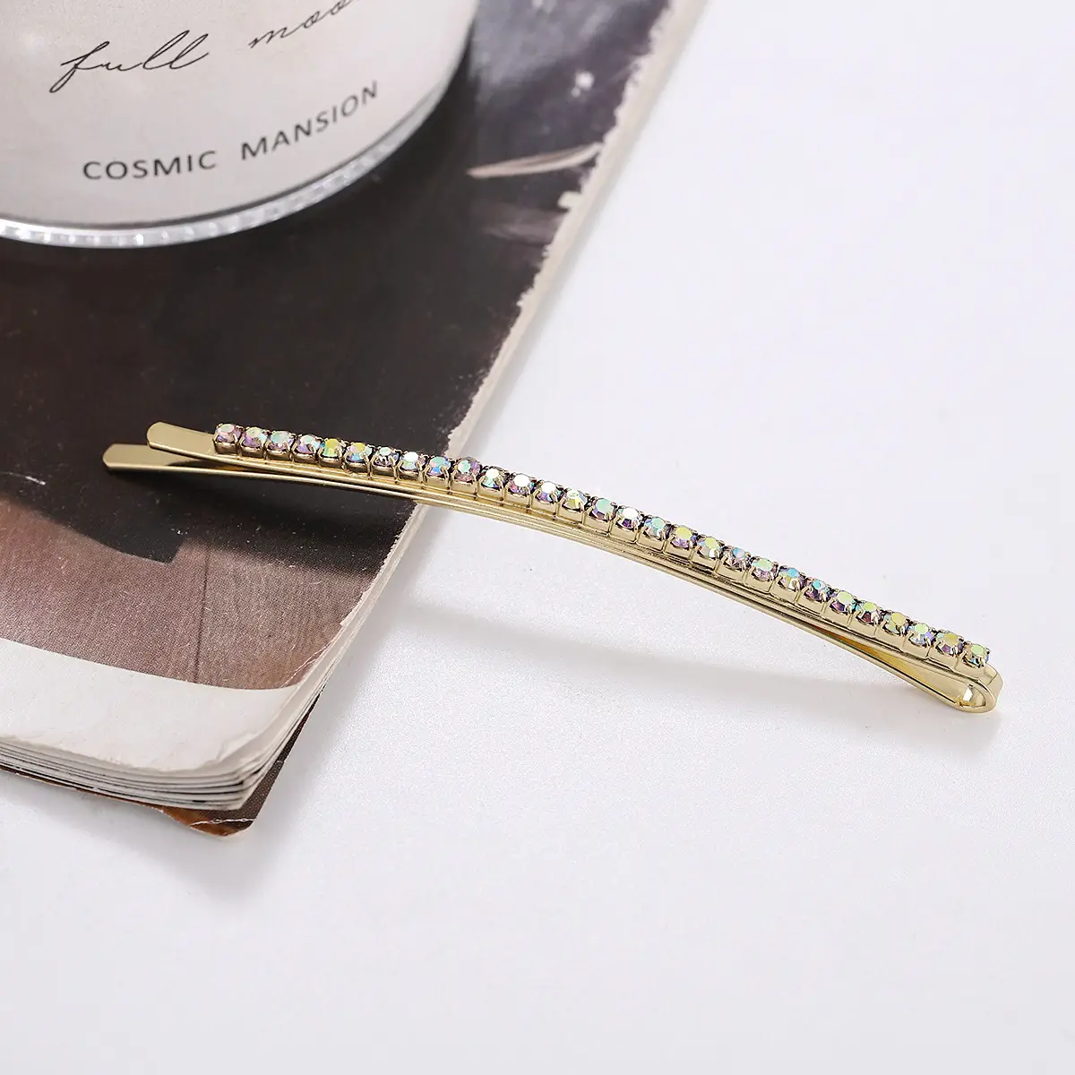 Jennie Jin Hairpin with Rhinestone Side Clip South Korea Style - Image 7