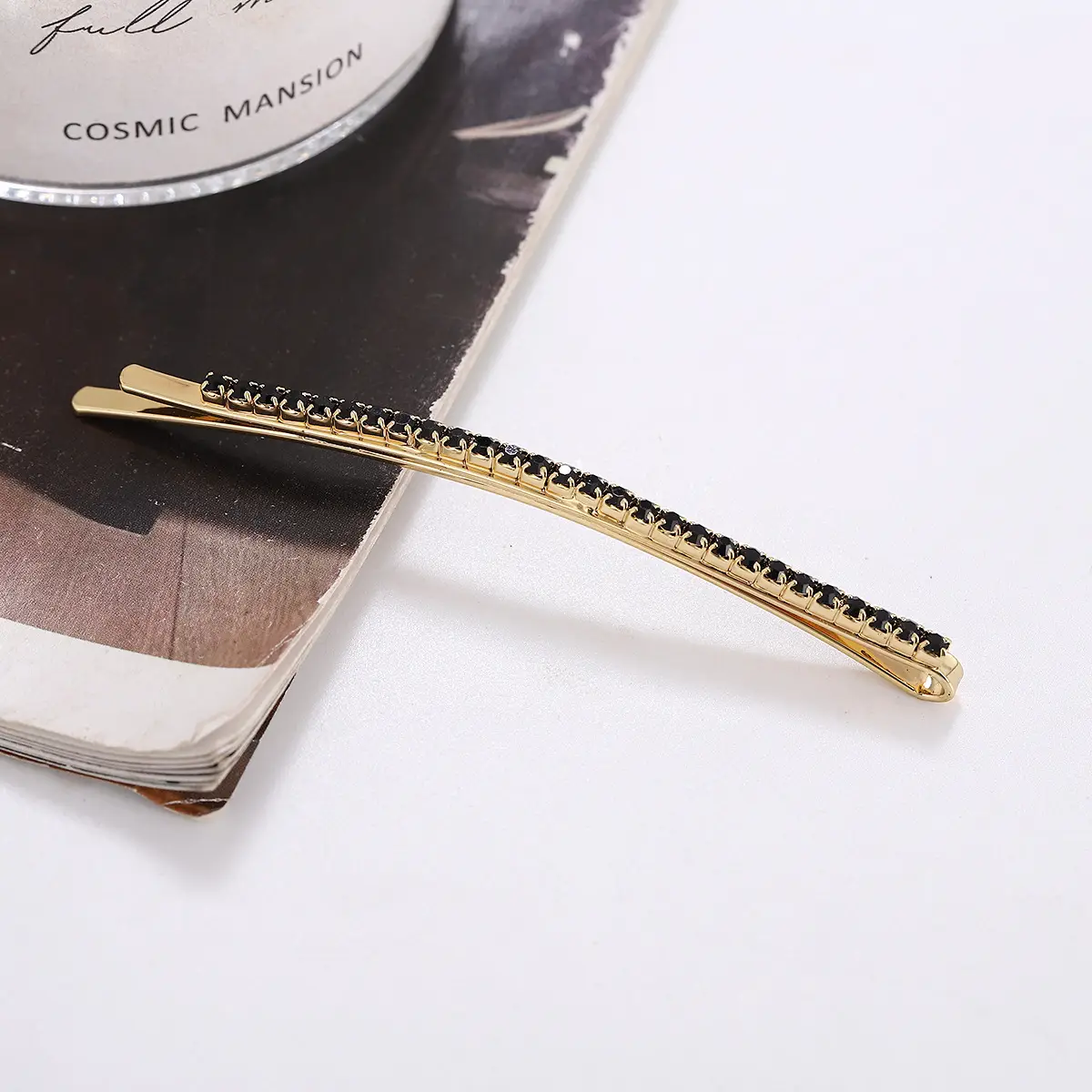 Jennie Jin Hairpin with Rhinestone Side Clip South Korea Style - Image 10