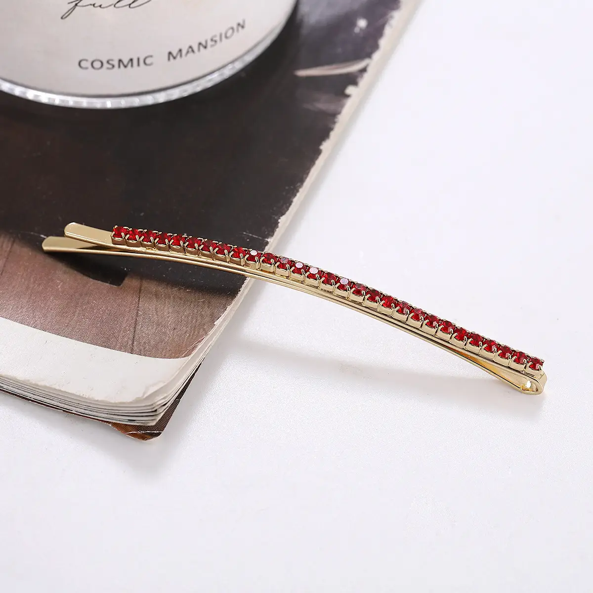Jennie Jin Hairpin with Rhinestone Side Clip South Korea Style - Image 6
