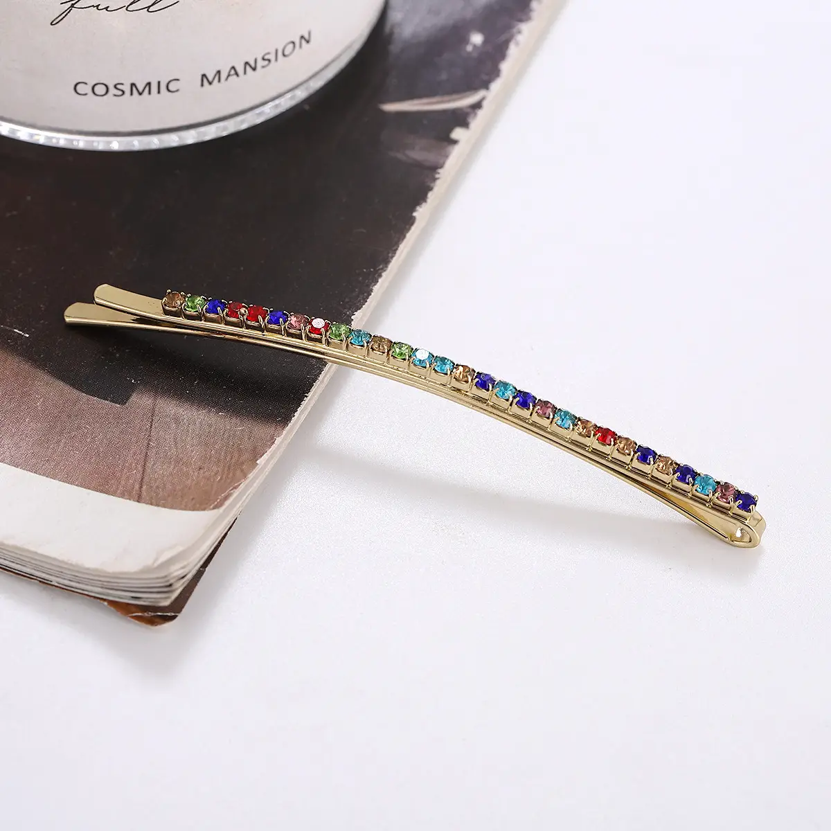 Jennie Jin Hairpin with Rhinestone Side Clip South Korea Style - Image 8