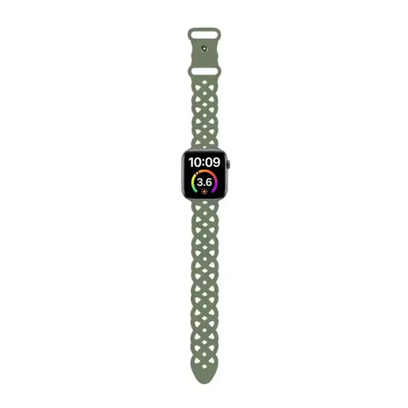 Apple Cat-Eye Silicone Watch Strap Blue 1-10 Gen - Image 10