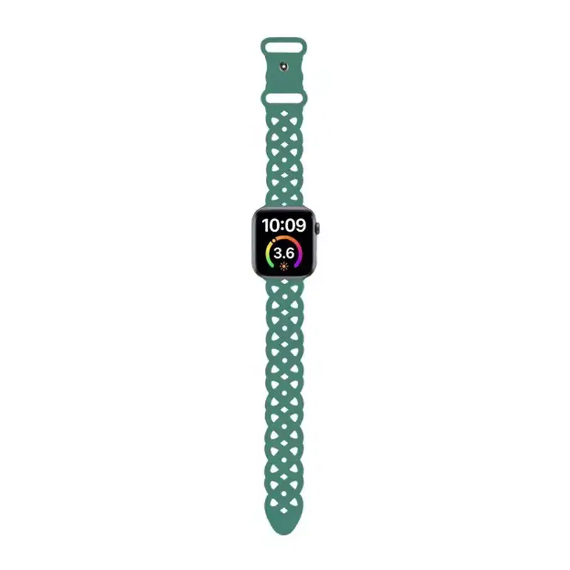 Apple Cat-Eye Silicone Watch Strap Blue 1-10 Gen - Image 16