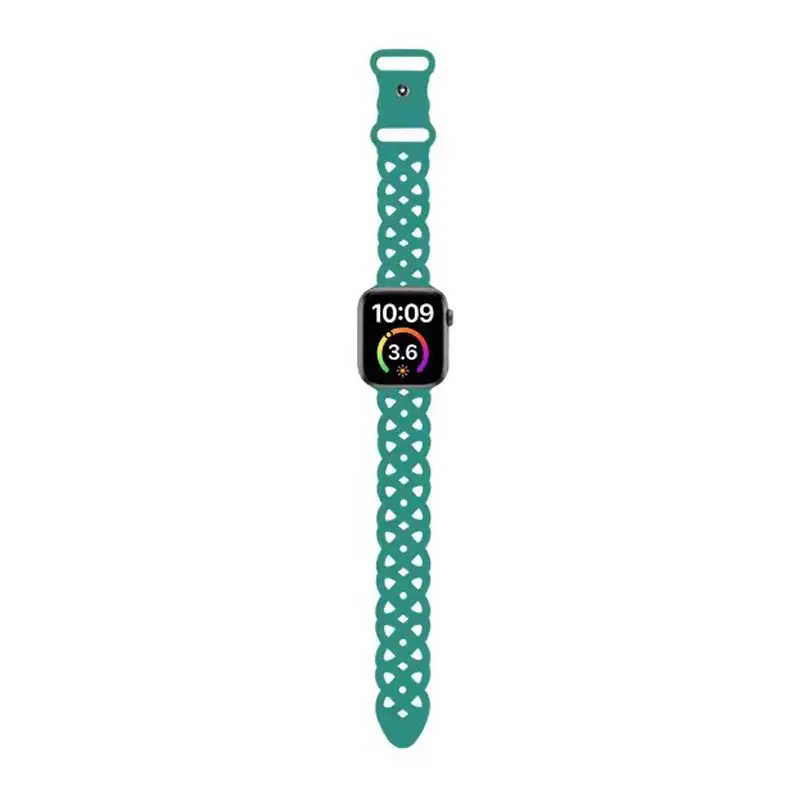 Apple Cat-Eye Silicone Watch Strap Blue 1-10 Gen - Image 17