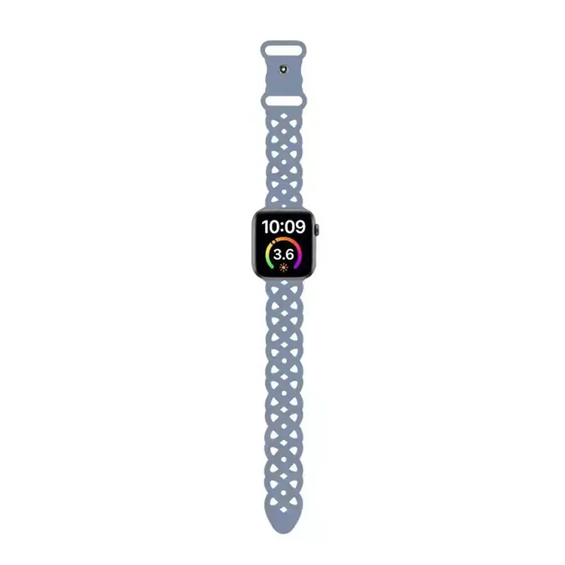 Apple Cat-Eye Silicone Watch Strap Blue 1-10 Gen - Image 18
