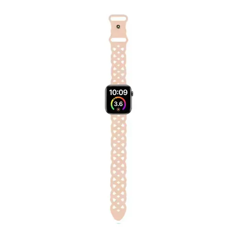 Apple Cat-Eye Silicone Watch Strap Blue 1-10 Gen - Image 2
