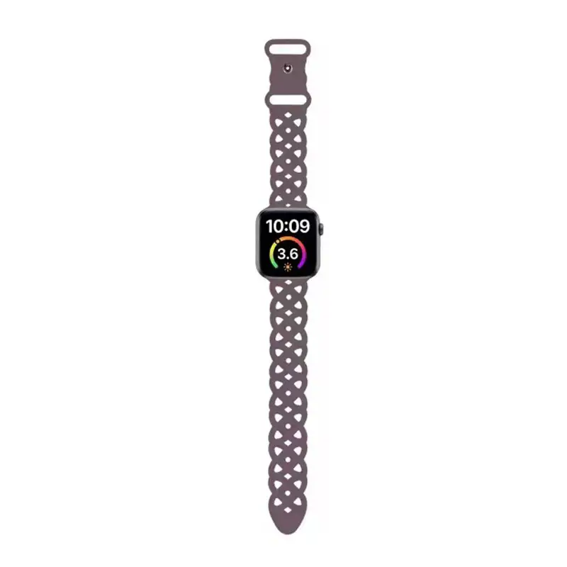 Apple Cat-Eye Silicone Watch Strap Blue 1-10 Gen - Image 19